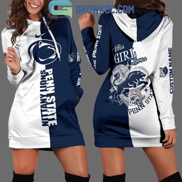 Penn State Nittany Lions This Girl Love Penn State Personalized Hoodie Dress