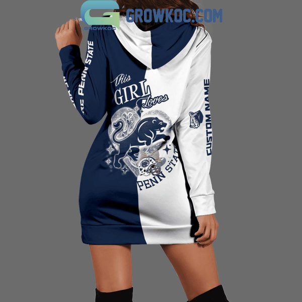 Penn State Nittany Lions This Girl Love Penn State Personalized Hoodie Dress