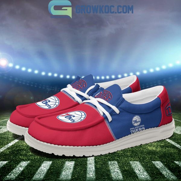 Philadelphia 76ers 2024 Personalized Hey Dude Shoes