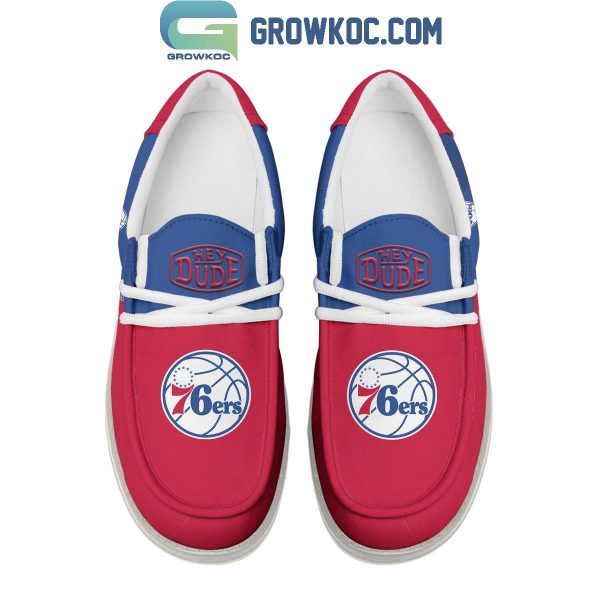 Philadelphia 76ers 2024 Personalized Hey Dude Shoes