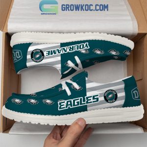 Philadelphia Eagles 2024 Version Personalized Hey Dude Shoes