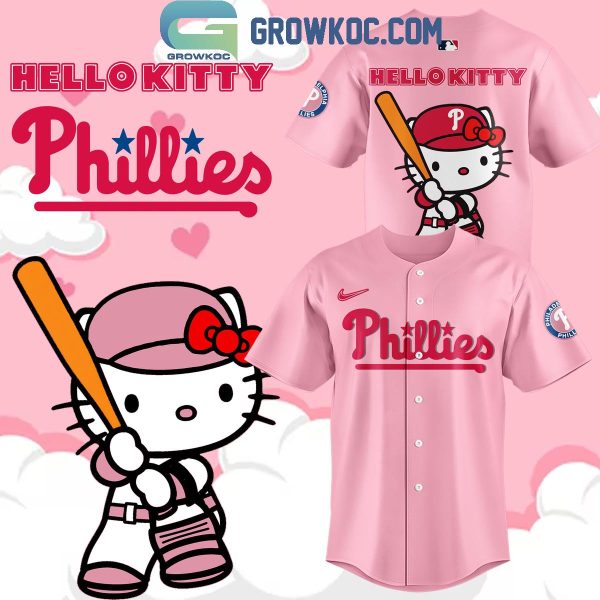 Philadelphia Phillies Hello Kitty Night 2024 Celebrating 50th Anniversary Baseball Jersey