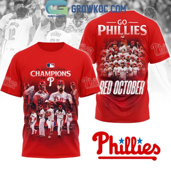 Philadelphia Phillies NL East Division Champions 2024 Red Octobers Hoodie T-Shirt