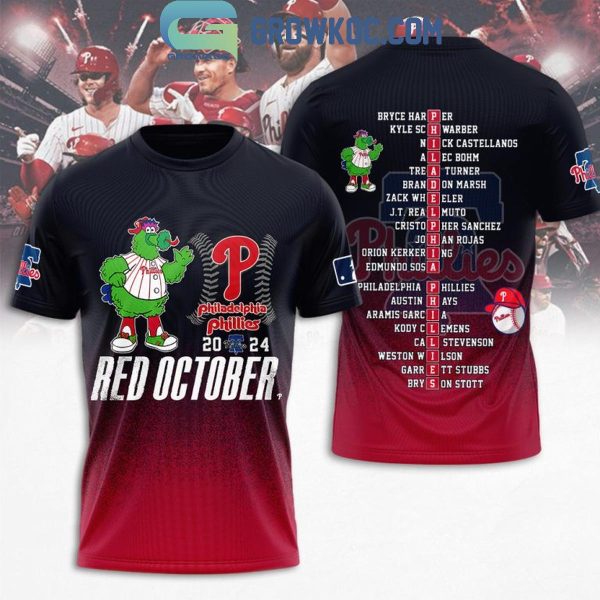 Philadelphia Phillies Red October Of 2024 NL East Division Champs Hoodie T-Shirt