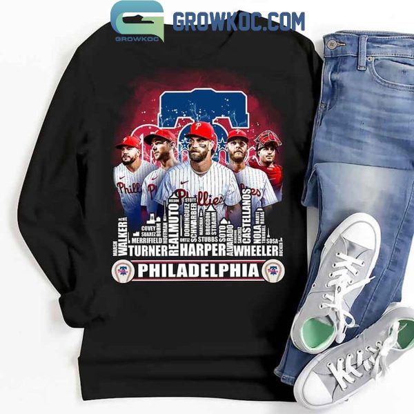 Philadelphia Phillies Skyline 2024 The Champions Baseball T-Shirt