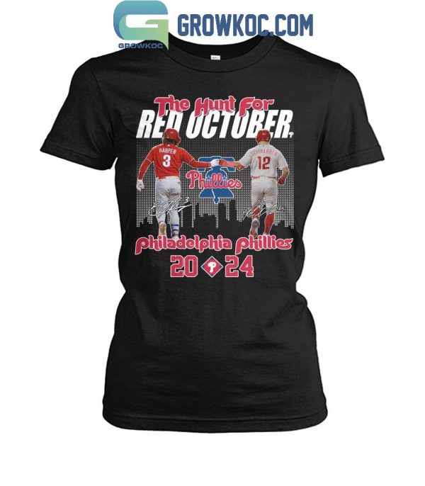 Philadelphia Phillies The Hunt For Red October 2024 Baseball League T-Shirt