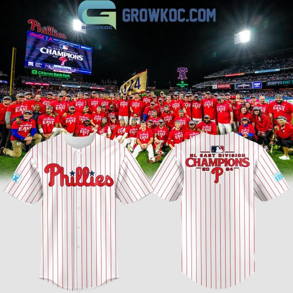 Philadelphia Phillies Your 2024 National League East Champions Baseball Jersey