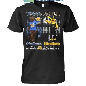 Pittsburgh Panthers On Saturdays Roc Pittsburgh Steelers Steely McBeam On Sundays T-Shirt