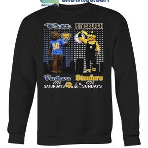 Pittsburgh Panthers On Saturdays Roc Pittsburgh Steelers Steely McBeam On Sundays T-Shirt