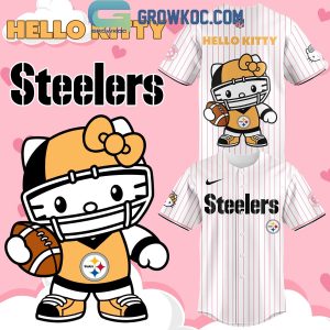 Pittsburgh Steelers Hello Kitty Celebrating 50th Anniversary Baseball Jersey