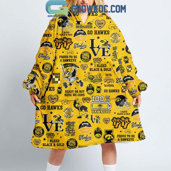 Pittsburgh Steelers Ready Or Not Here We Come Oodie Hooded Blanket