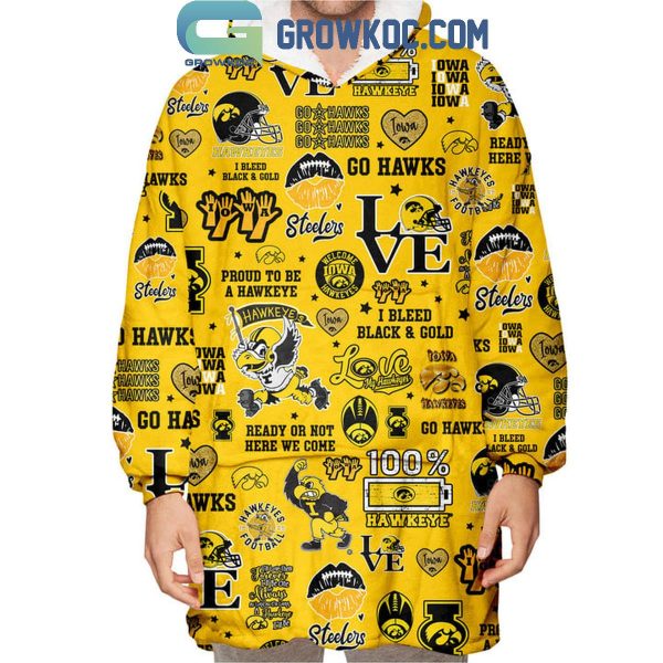 Pittsburgh Steelers Ready Or Not Here We Come Oodie Hooded Blanket