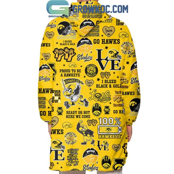 Pittsburgh Steelers Ready Or Not Here We Come Oodie Hooded Blanket