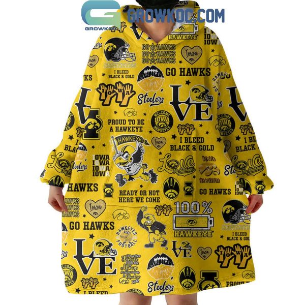 Pittsburgh Steelers Ready Or Not Here We Come Oodie Hooded Blanket