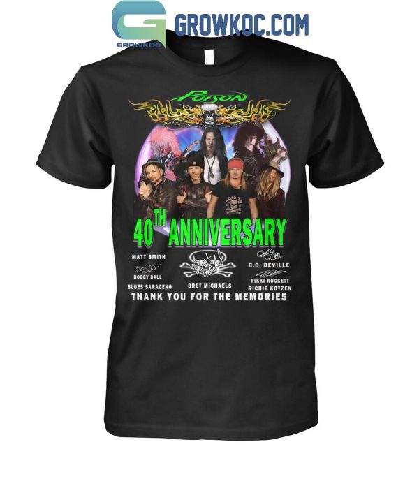 Poison 40th Anniversary Thank You For The Memories T-Shirt