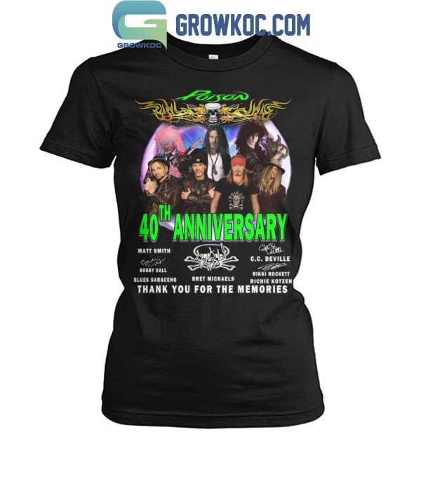 Poison 40th Anniversary Thank You For The Memories T-Shirt