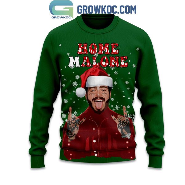 Post Malone Celebrating Christmas Home Malone Hoodie T-Shirt