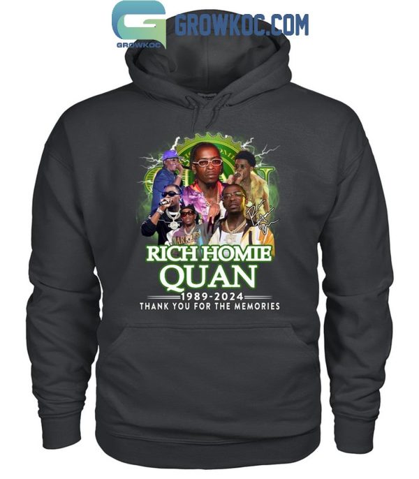 Rich Homie Quan 1989-2024 Thank You For The Memories T-Shirt