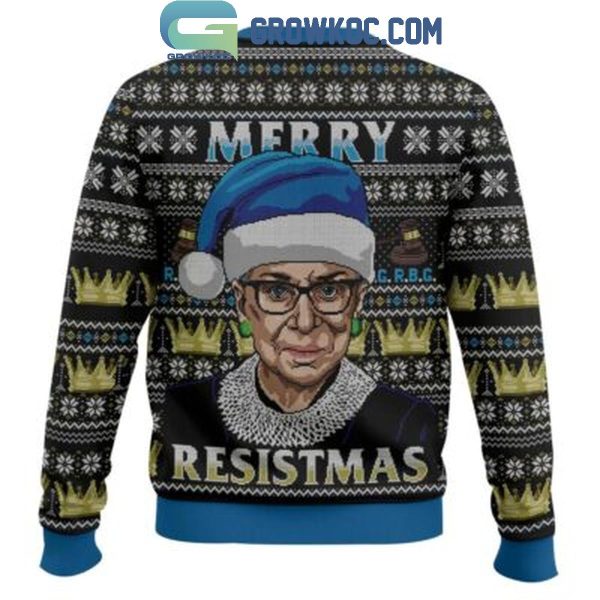 Ruth Bader Ginsburg RBG Merry Resistmas Christmas Ugly Sweater