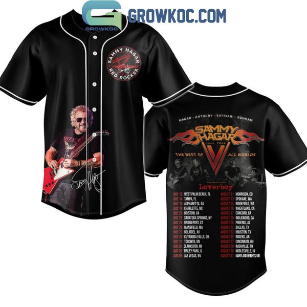 Sammy Hagar The Best Of All Worlds Loverboy Baseball Jersey