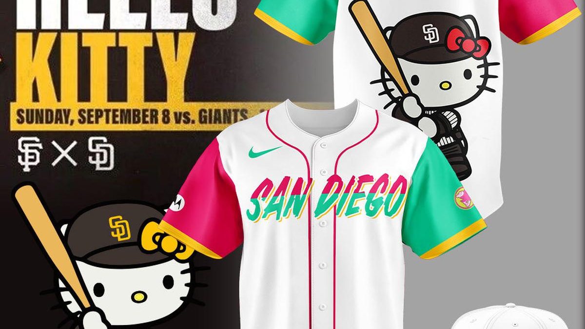 San Diego Padres Hello Kitty ユニフォーム L Hello Kitty x San