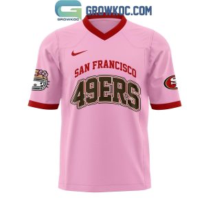 San Francisco 49ers 50th Anniversary Of Hello Kitty Celebrating Football Jersey Pink