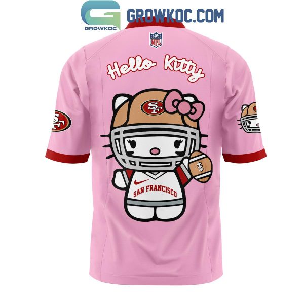 San Francisco 49ers 50th Anniversary Of Hello Kitty Celebrating Football Jersey Pink