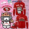 San Francisco 49ers 50th Anniversary Of Hello Kitty 2024 Pink Love Hoodie T-Shirt