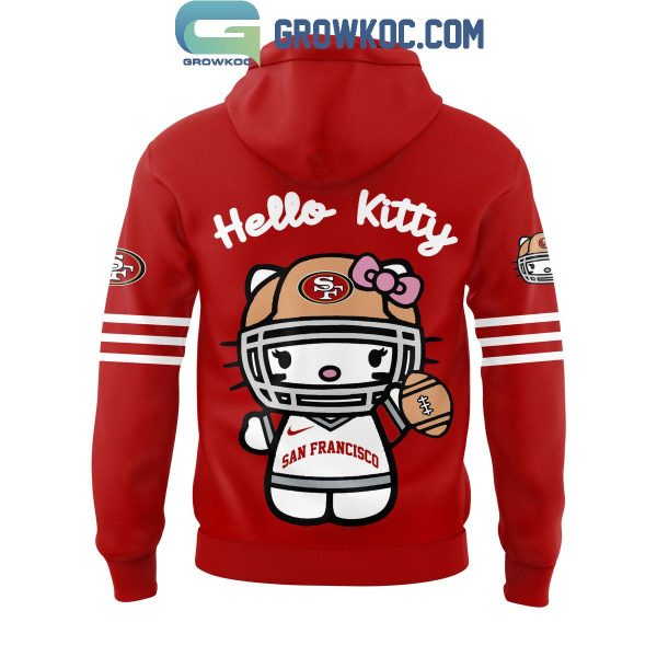 San Francisco 49ers 50th Anniversary Of Hello Kitty Red Version Hoodie T-Shirt