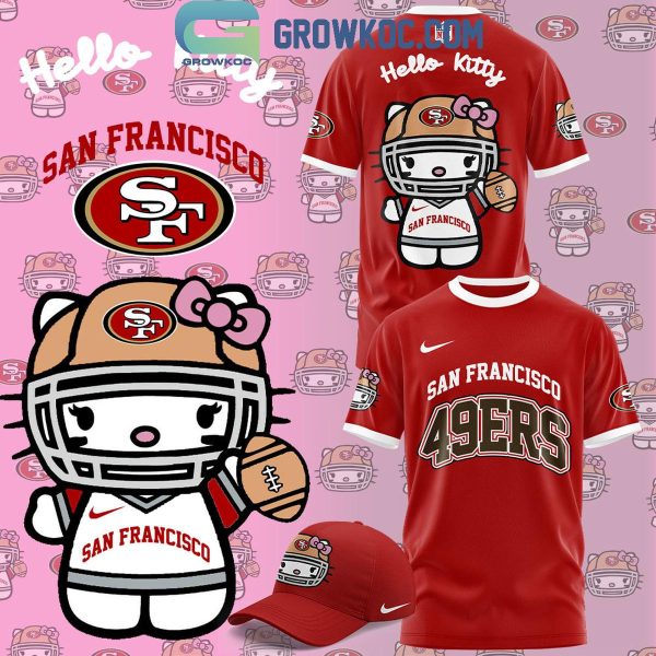 San Francisco 49ers 50th Anniversary Of Hello Kitty Red Version Hoodie T-Shirt