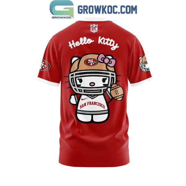 San Francisco 49ers 50th Anniversary Of Hello Kitty Red Version Hoodie T-Shirt