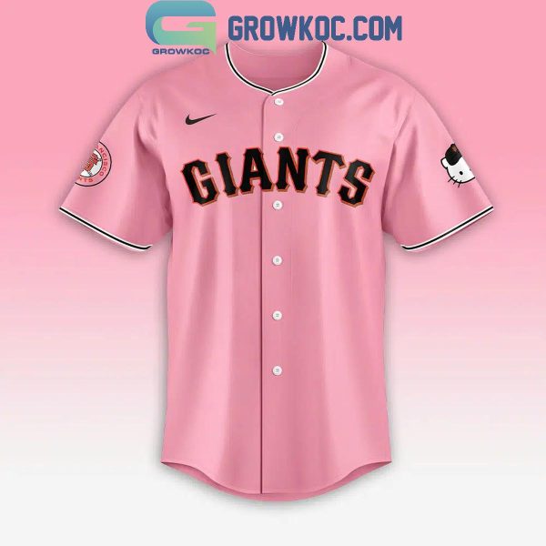 San Francisco Giants Hello Kitty Let’s Go Giants Baseball Jersey