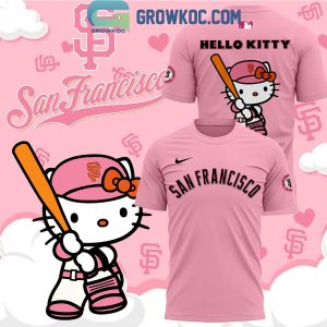 San Francisco Giants Hello Kitty Playing Baseball Hoodie T-Shirt