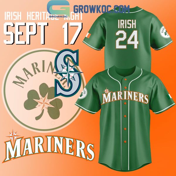 Seattle Mariners 2024 Irish Heritage Baseball Jersey