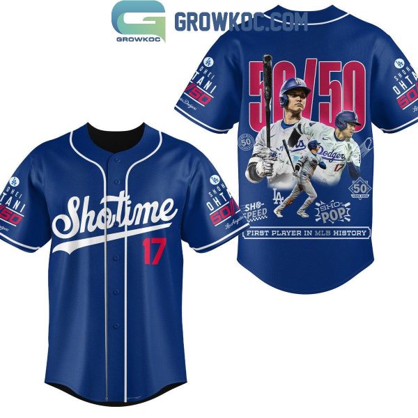 Shohei Ohtani Los Angeles Dodgers 50_50 Club First Player Baseball Jersey