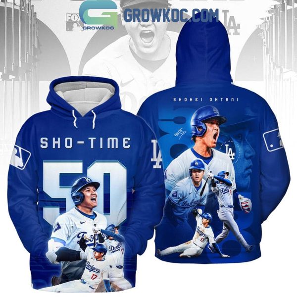 Shohei Ohtani Los Angeles Dodgers Shotime 50/50 Club Hoodie T-Shirt