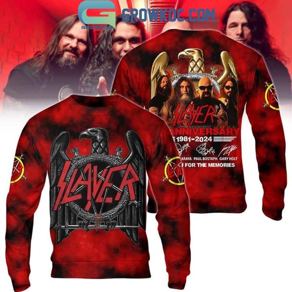 Slayer Thank You For 43th Anniversary 1981-2024 Hoodie T-Shirt