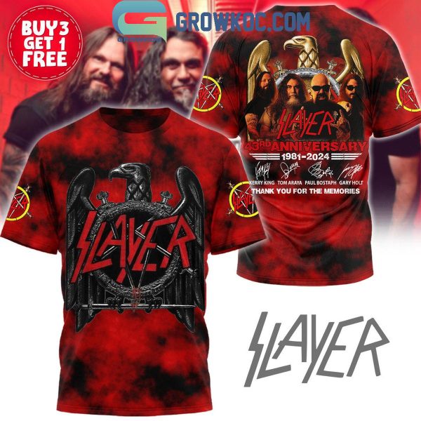 Slayer Thank You For 43th Anniversary 1981-2024 Hoodie T-Shirt