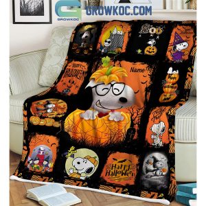 Snoopy Boo Hally Halloween 2024 Personalized Fleece Blanket Quilt