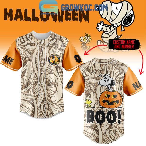 Snoopy Boo I’ll Go Off Some Place And Get Candy Personalized Baseball Jersey