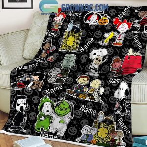 Snoopy Grinch IT Vampire Frankenstein Monster Personalized Fleece Blanket Quilt