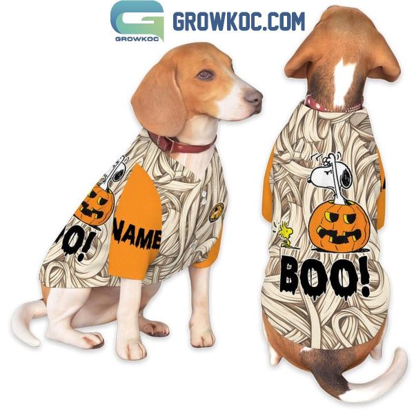 Snoopy Halloween Boo Personalized Pet Baseball Jersey