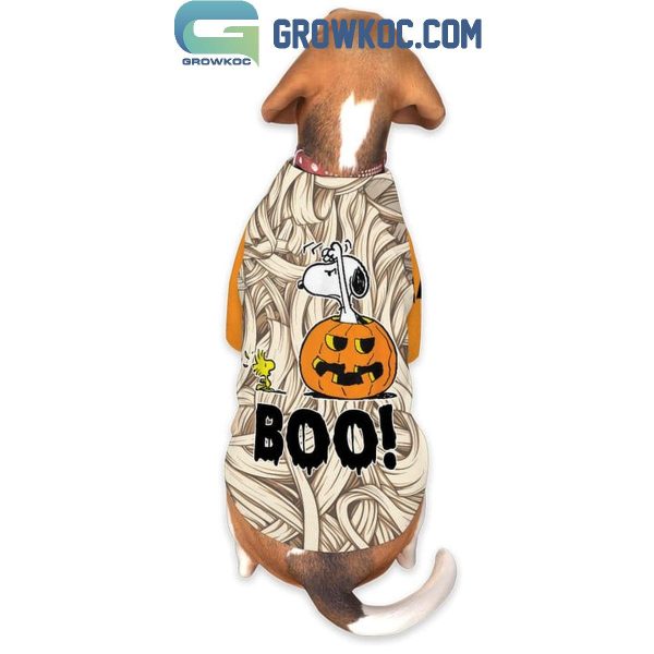 Snoopy Halloween Boo Personalized Pet Baseball Jersey