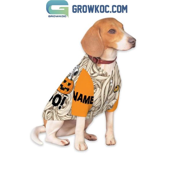 Snoopy Halloween Boo Personalized Pet Baseball Jersey