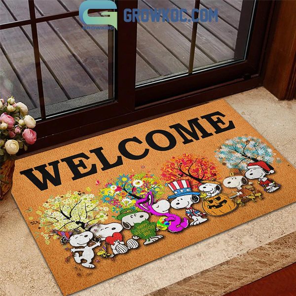 Snoopy Happy All The Holidays Of The Year Welcome Home Doormat