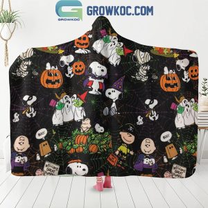 Snoopy Welcome To Great Pumpkin Time Hooded Blanket