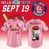 St. Louis Cardinals Red Team Hello Kitty September 19th 2024 Baseball Jersey