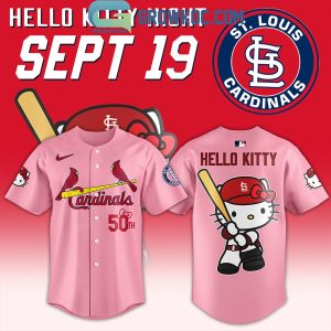 St. Louis Cardinals Hello Kitty Celebrating 50th Anniversary 2024 Baseball Jersey