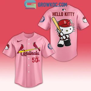 St. Louis Cardinals Hello Kitty Celebrating 50th Anniversary 2024 Baseball Jersey