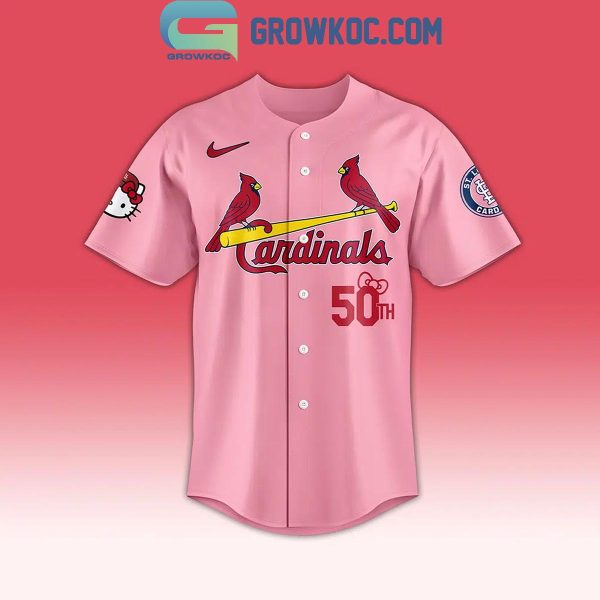 St. Louis Cardinals Hello Kitty Celebrating 50th Anniversary 2024 Baseball Jersey